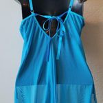 Escante Collection blue baby doll camisole lace details size Small Photo 3