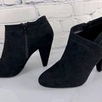 Apt. 9  Noon Black Faux Suede Booties Side Zip 7 Photo 0