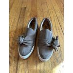 Sesto Meucci  Suede Sneaker Platform Bow Dark Taupe Casual Slip On Size 8M Photo 6