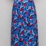 Villager NWT Vintage Sport womens dress blue floral M 80s Photo 0