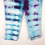 NYC Size 6 Capri Jeans Handmade Tie Dye Chasing Dreams Blue Crop Skinny 1071 Photo 3