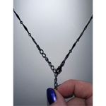 Dark Gunmetal Goth Y Beaded Necklace Black Photo 4