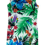 Etcetera  Tropic Floral Printed Sheath Dress Sleeveless Multi Color Size 2 Photo 0