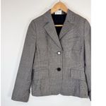 Akris Punto Women Blazer Gray Two Button Plaid Suit Jacket Notched Office Size 6 Photo 4