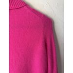 AQUA  Cashmere Sweater Womens XS Pink Turtleneck‎ Pullover Ribbed Hem Long Sleeve Photo 8