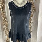 Sew in Love Women's Gray Waffle Knit Peplum‎ Tank Top Size Small Photo 1