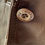 wilson's leather Wilson Maxima Women Sz L Brown Leather Button Up Blazer Jacket Boho Chic Western Photo 3