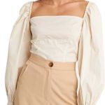 NA-KD Balloon Sleeve Crop Light Pink Blouse Size 36/Small Photo 0