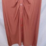 Wilfred  NWT Short Sleeve Button Front Ruched Visit Shirt Dress in Mocha Sorbet Photo 4