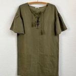 Ulla Johnson Marcelle Olive Cotton Twill Tunic Ruffle Dress 2 Photo 2