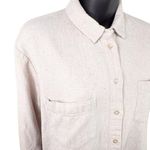 Madewell  Donegal Flannel Kentwood Oversized Shirt-Jacket Women's S Pink Ivory Photo 3
