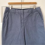 Isaac Mizrahi  Women's Size 12 Mid-Rise Straight Leg Gray Flat Front Cotton Pants Photo 1