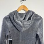 Juicy Couture  Velour Bling Track Full Zip Jacket Women M Gray Scottie Dog Y2K Photo 3