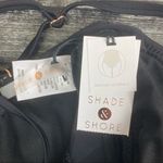 Shade & Shore  Black Net Cutout Panel 1 Piece Swim Suit XS NEW Photo 5