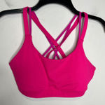 Fabletics  hot pink strappy sports bra women's size small athletic activewear Photo 0