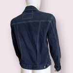 Eddie Bauer Edie Baurer Womens Size Small dark blue/gray Shaped Trucker Button up Denim Jack Photo 4