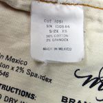 Free People Denim Trucker Jacket Womens XS Ivory Along The Way Distressed Oversi Photo 15