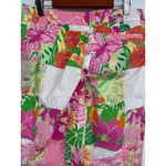 Lilly Pulitzer  Punch Bowl Patch Print Pants Size 2 Stretch Ankle Tropical Resort Photo 2