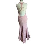 Jovani  Blush Glitter High Neck Mermaid Prom Dress 52144 Sz 4 Photo 2