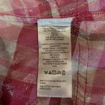 Pilcro Anthropologie Shine Plaid Tank Top Size L Pink Ruffle Trim Swing Size L Photo 10