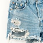 Levi's 501 Womens Button Fly High Rise Distressed Cut Off Denim Jean Shorts 29 Photo 2