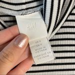 H&M black and white ribbed delicate knit long sleeved sweater women’s top small Photo 3