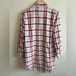 Boll & Branch Women’s Red White Flannel Night Shirt Organic Cotton Size Small Photo 3