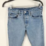 Levi's Levi’s 501 Fray Hem Skinny Jeans Size 27 Light Wash Photo 2