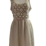 American Eagle Outfitters Women Size Small Mini Dress Cream Crochet 17-312 Photo 0