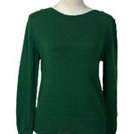 Draper James Sweater Boat Neck Button Shoulder Hunter Green Women’s Size Small Photo 0