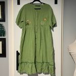 Gudrun Sjoden Green Midi Button Down Dress Size L Photo 7