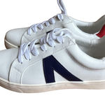MIA  White Faux Leather Sneakers‎ Red and Blue Accents Size 9 NWOT Photo 0