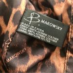 B. Makowsky Black Leather & Leopard Calf Hair Satchel Handbag Photo 13