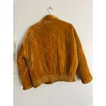 Avec Les Filles Quilted Velvet Yellow Zip Jacket Size XS Photo 4