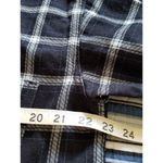 Topshop Heavy Shacket Cotton Blue Plaid Denim Button Front Oversized Jacket Womens 0-P Photo 4