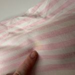 MELLODAY  Stripe Button Front Shirt Size 3X Pink Tie Sleeve Coastal Chic Preppy Photo 4