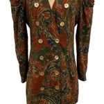 Vintage Long Line Blazer Puff Sleeve Floral By Gina Danova Size 10 Size L Photo 5