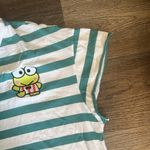 Keroppi Women’s Cropped Green & White Striped Crop T Photo 11