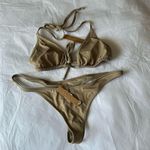 SKIMS  Swim‎ Bikini Set triangle top sz L and bottom trong sz M color desert NWT Photo 0