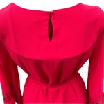 By & By Red Mini Dress Size Medium 3/4 Embellished Butterfly Sleeves Photo 9