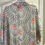 Steve Madden Steven Madden Sheer Geometric Open Kimono or Coverup w/ Neon Colors- OS (plus) Photo 8