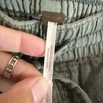 Free People  Olive Green Straight / wide Leg Pants cargo pockets linen cotton euc Photo 6