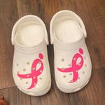 Crocs White and Pink Mules Photo 9