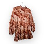 Fantastic Fawn  Brown Floral Tiered Mini Dress Romantic Boho Folk S Photo 1
