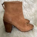 Marsell suede‎ distressed suede tan stacked block heel booties 37.5 Size 7.5 Photo 2