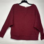 Reb In J. 220 Women’s Dolman Sleeve Boat Neck Sweater Maroon Red Size XL Photo 0