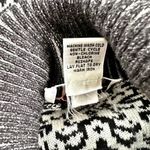 Talbots  | Black White Cotton Wool Turtle Neck Long Sleeve Sweater | Medium Photo 6