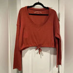 Aeropostale  Deep V Long Sleeve Waffle Cropped Drawstring Seriously Soft Size XL Photo 0