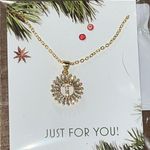 Nordstrom NWT Letter T - Mini Pave Alphabet Pendant Gold Necklace Photo 0