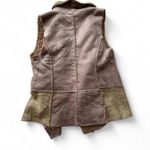 Hem & Thread Faux Suede/Sherpa Open Front Vest Photo 2
